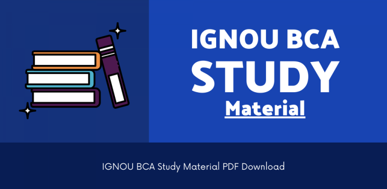 IGNOU BCA Study Material